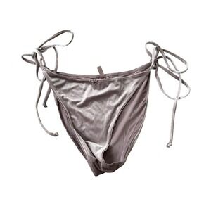 SKIMS Velvet Swim Tie Tanga Bottom Umber Brown Bikini Bottom BB-TNG-8258W 2X NEW
